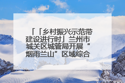 「乡村振兴示范带建设进行时」兰州市城关区城管局开展“烟雨兰山”区域综合整治专项行动