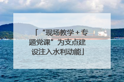 “现场教学＋专题党课”为支点建设注入水利动能