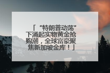“特朗普动荡”下涌起实物黄金抢购潮，全球富豪聚焦新加坡金库！