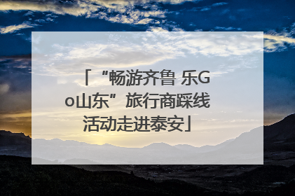 “畅游齐鲁 乐Go山东”旅行商踩线活动走进泰安