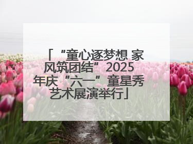 “童心逐梦想 家风筑团结”2025年庆“六一”童星秀艺术展演举行