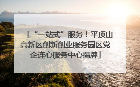 “一站式”服务！平顶山高新区创新创业服务园区党企连心服务中心揭牌