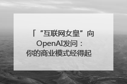 “互联网女皇”向OpenAI发问：你的商业模式经得起价格战考验么？