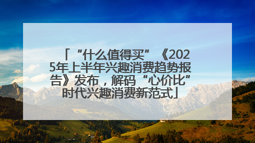 “什么值得买”《2025年上半年兴趣消费趋势报告》发布，解码“心价比”时代兴趣消费新范式