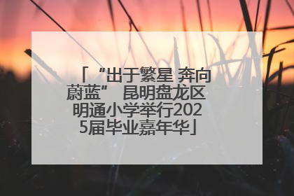 “出于繁星 奔向蔚蓝” 昆明盘龙区明通小学举行2025届毕业嘉年华