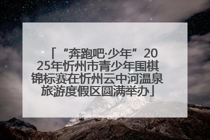 “奔跑吧·少年”2025年忻州市青少年围棋锦标赛在忻州云中河温泉旅游度假区圆满举办