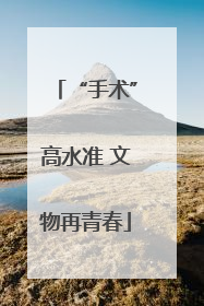 “手术”高水准 文物再青春