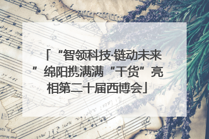 “智领科技·链动未来”绵阳携满满“干货”亮相第二十届西博会