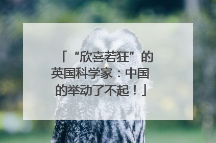 “欣喜若狂”的英国科学家：中国的举动了不起！