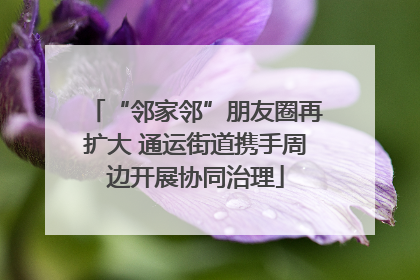 “邻家邻”朋友圈再扩大 通运街道携手周边开展协同治理