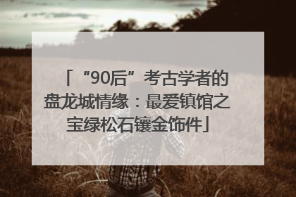 “90后”考古学者的盘龙城情缘：最爱镇馆之宝绿松石镶金饰件
