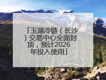 玉湖冷链（长沙）交易中心全面封顶，预计2026年投入使用