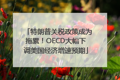 特朗普关税政策成为拖累！OECD大幅下调美国经济增速预期