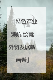特色产业领航 绘就外贸发展新画卷
