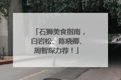石狮美食指南，白岩松、陈晓卿、周智琛力荐！