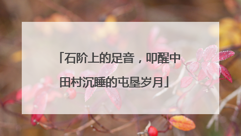 石阶上的足音，叩醒中田村沉睡的屯垦岁月