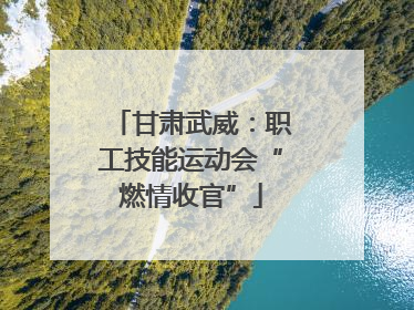 甘肃武威：职工技能运动会“燃情收官”