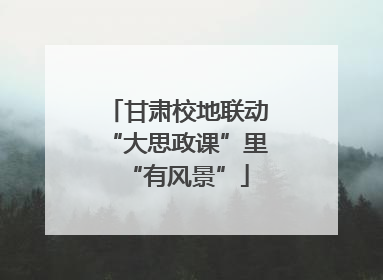 甘肃校地联动“大思政课”里“有风景”