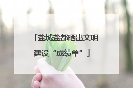 盐城盐都晒出文明建设“成绩单”