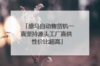 盛马自动售货机一直坚持源头工厂直供 性价比超高