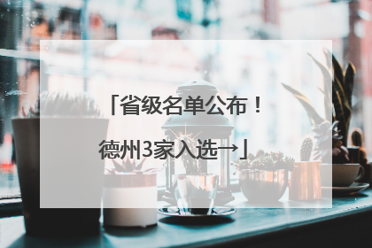 省级名单公布！德州3家入选→