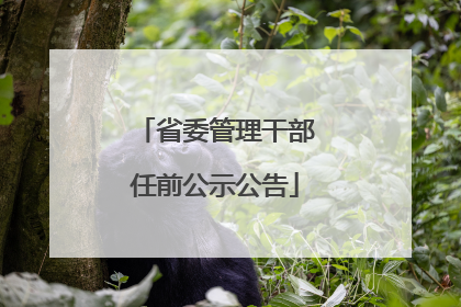 省委管理干部任前公示公告