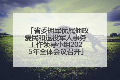 省委拥军优属拥政爱民和退役军人事务工作领导小组2025年全体会议召开