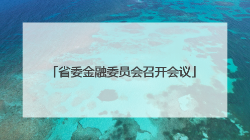 省委金融委员会召开会议