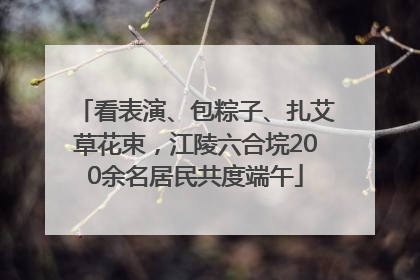 看表演、包粽子、扎艾草花束，江陵六合垸200余名居民共度端午