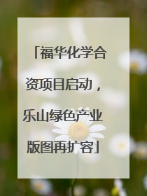 福华化学合资项目启动，乐山绿色产业版图再扩容