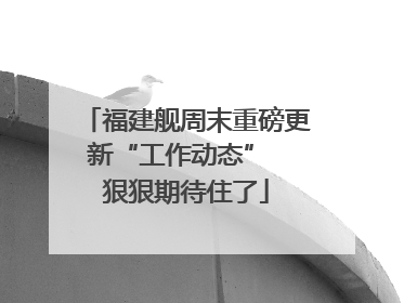 福建舰周末重磅更新“工作动态”  狠狠期待住了