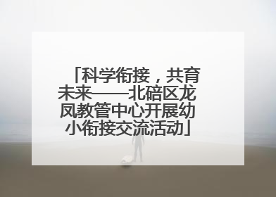 科学衔接，共育未来——北碚区龙凤教管中心开展幼小衔接交流活动