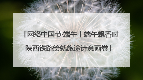 网络中国节·端午丨端午飘香时 陕西铁路绘就旅途诗意画卷