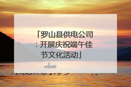 罗山县供电公司：开展庆祝端午佳节文化活动