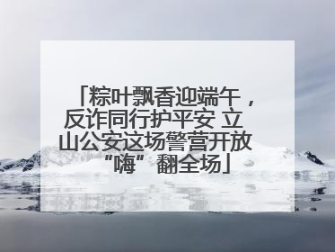粽叶飘香迎端午，反诈同行护平安 立山公安这场警营开放“嗨”翻全场