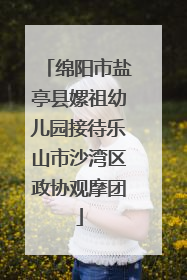 绵阳市盐亭县嫘祖幼儿园接待乐山市沙湾区政协观摩团