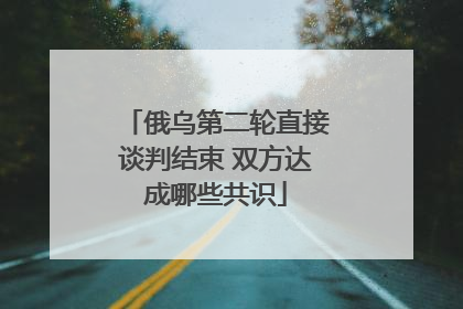 俄乌第二轮直接谈判结束 双方达成哪些共识