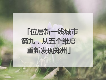 位居新一线城市第九，从五个维度重新发现郑州