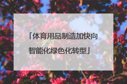 体育用品制造加快向智能化绿色化转型