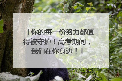 你的每一份努力都值得被守护！高考期间，我们在你身边！