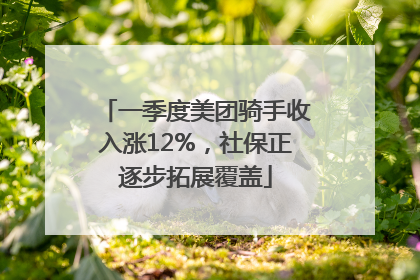 一季度美团骑手收入涨12%，社保正逐步拓展覆盖