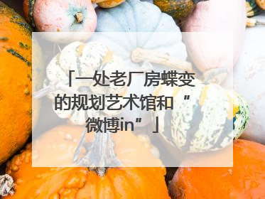 一处老厂房蝶变的规划艺术馆和“微博in”