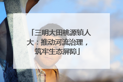 三明大田桃源镇人大：推动河流治理，筑牢生态屏障