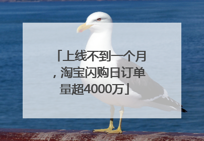 上线不到一个月，淘宝闪购日订单量超4000万
