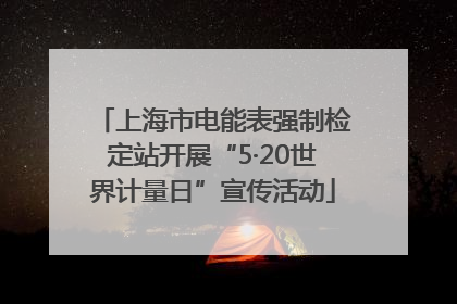 上海市电能表强制检定站开展“5·20世界计量日”宣传活动