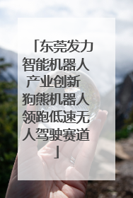 东莞发力智能机器人产业创新 狗熊机器人领跑低速无人驾驶赛道
