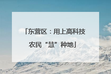 东营区：用上高科技 农民“慧”种地