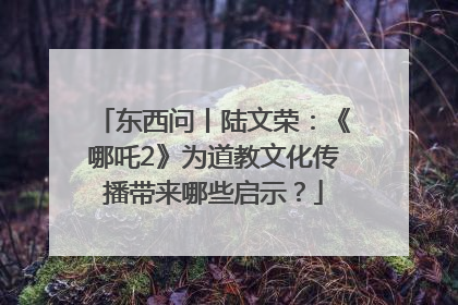 东西问丨陆文荣：《哪吒2》为道教文化传播带来哪些启示？