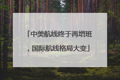 中美航线终于再增班，国际航线格局大变