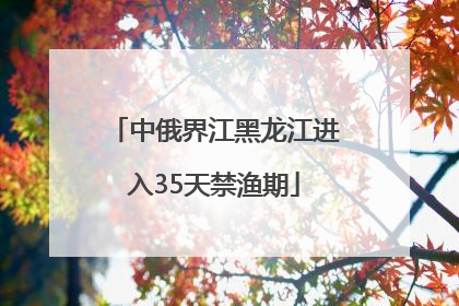 中俄界江黑龙江进入35天禁渔期